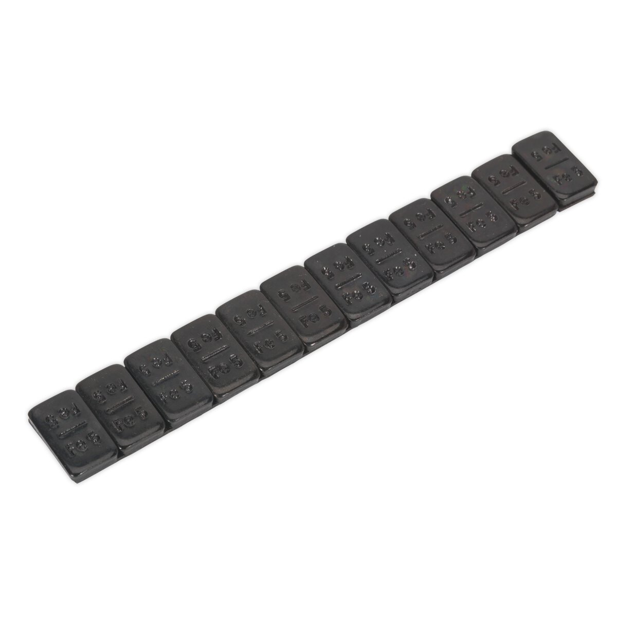 Wheel Weight 5g Adhesive Zinc Plated Steel Black Strip of 12 Pack of 50