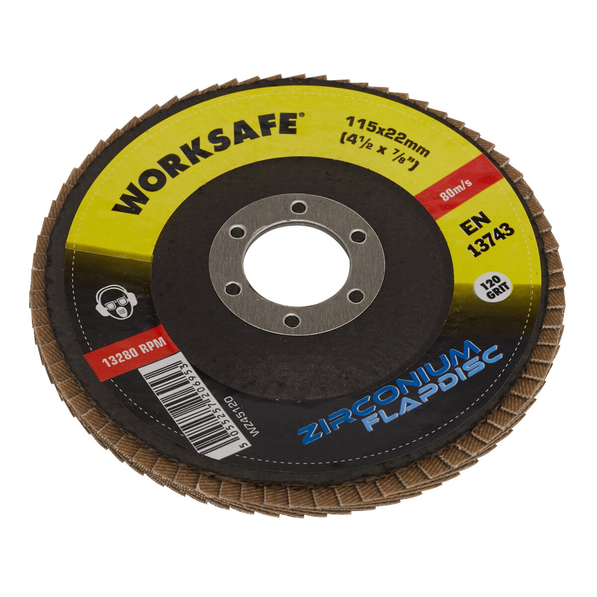 Zirconium Flap Disc Ø115mm 120Grit - Pack of 10