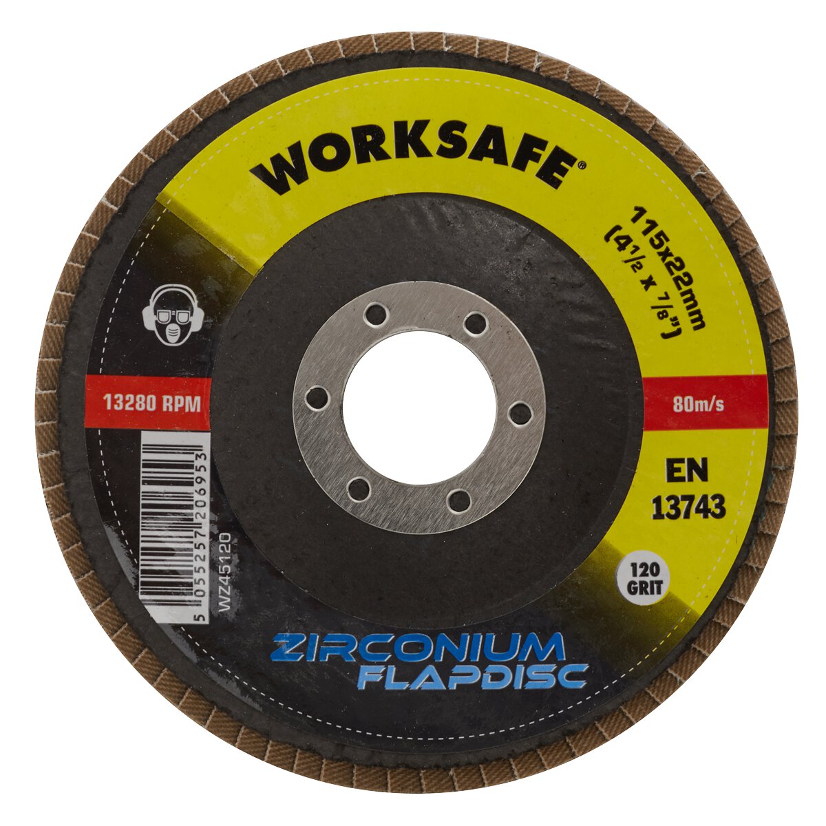 Zirconium Flap Disc Ø115mm 120Grit - Pack of 10