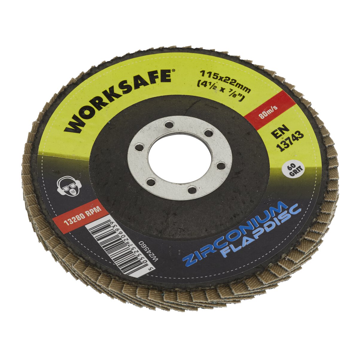 Zirconium Flap Disc Ø115mm 60Grit - Pack of 10