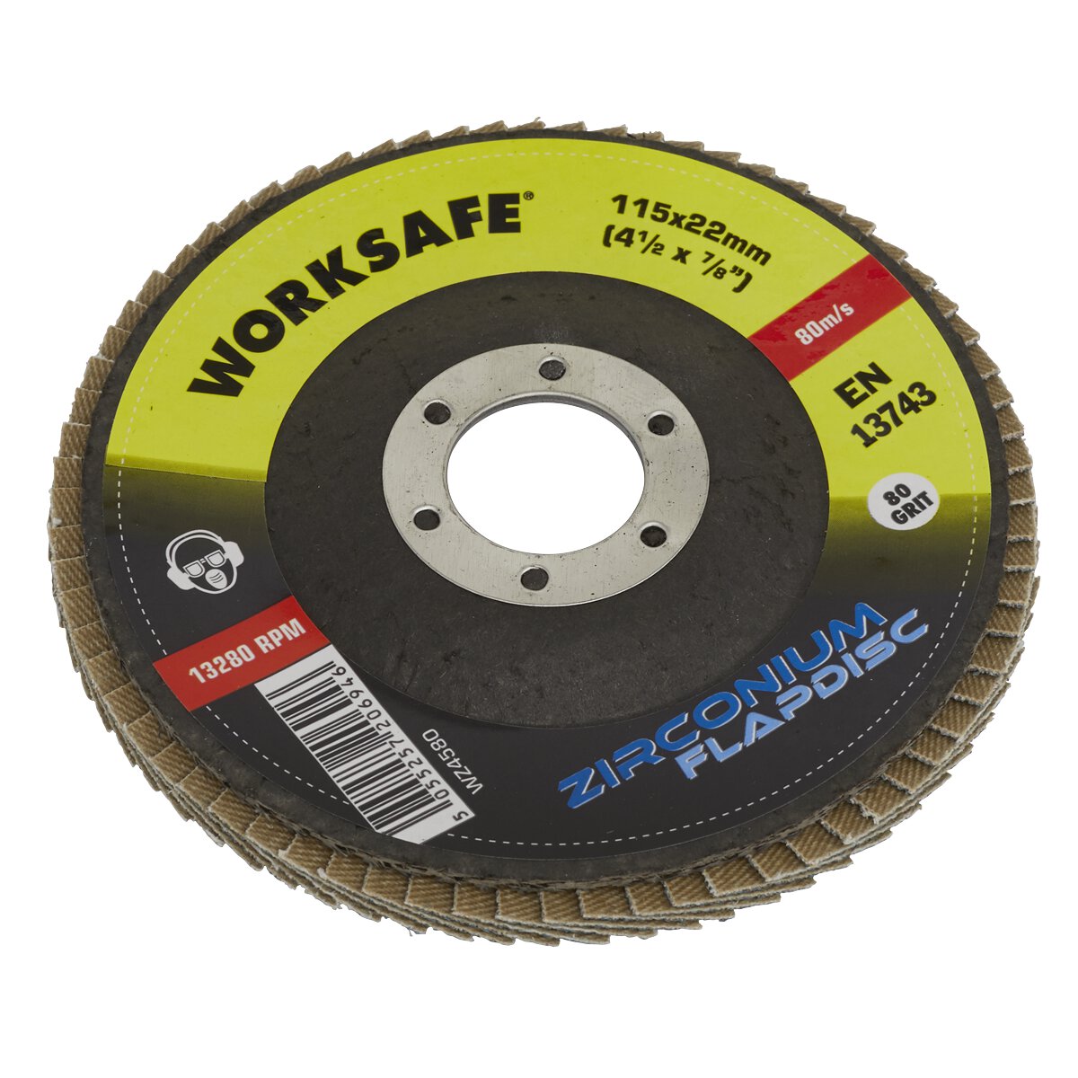 Zirconium Flap Disc Ø115mm 80Grit - Pack of 10