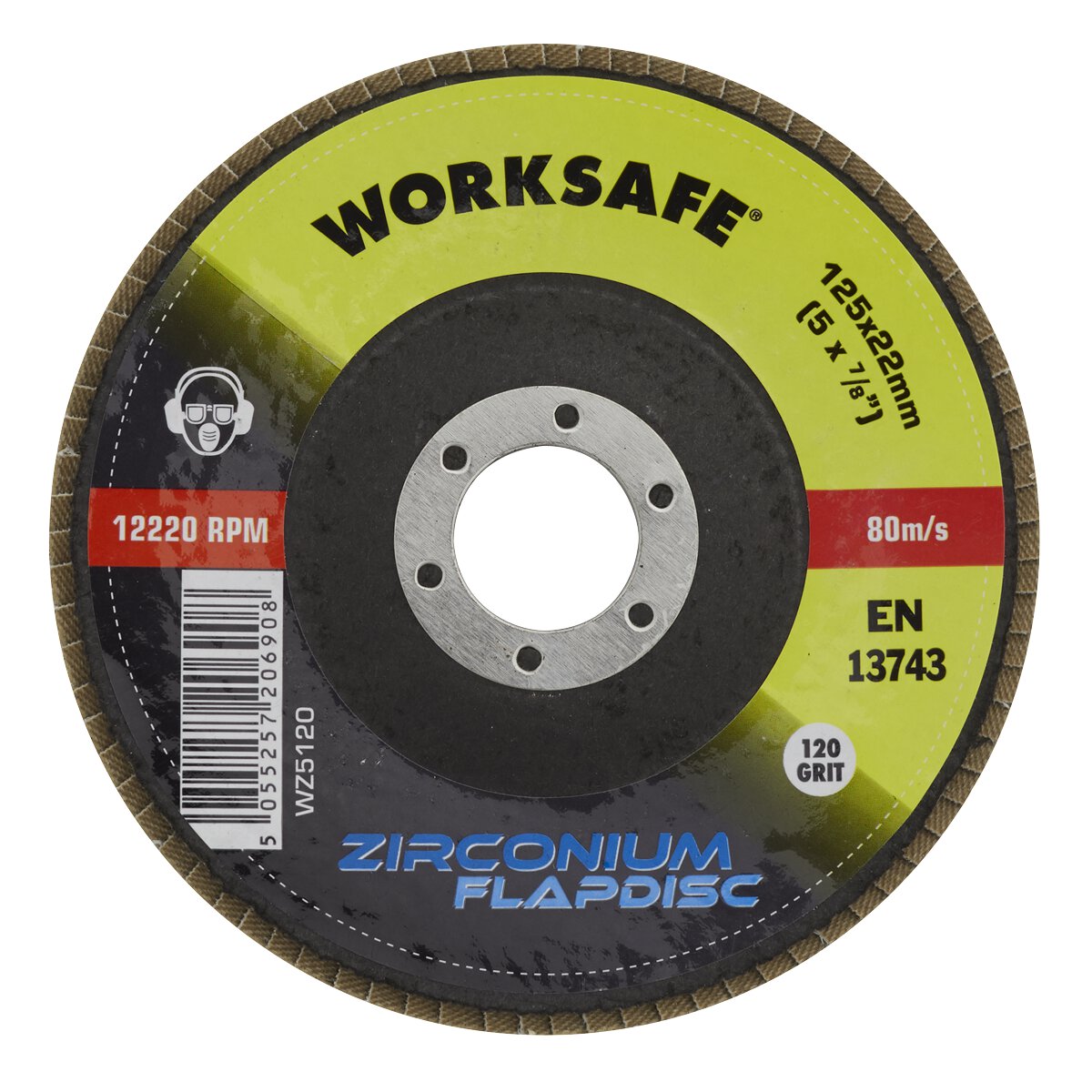 Zirconium Flap Disc Ø125mm 120Grit - Pack of 10