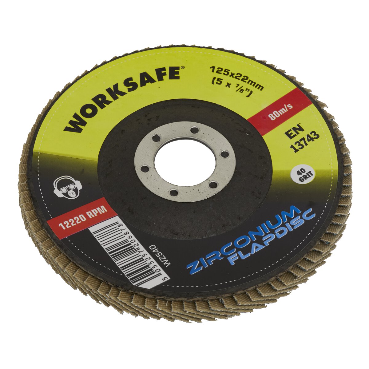 Zirconium Flap Disc Ø125mm 40Grit - Pack of 10