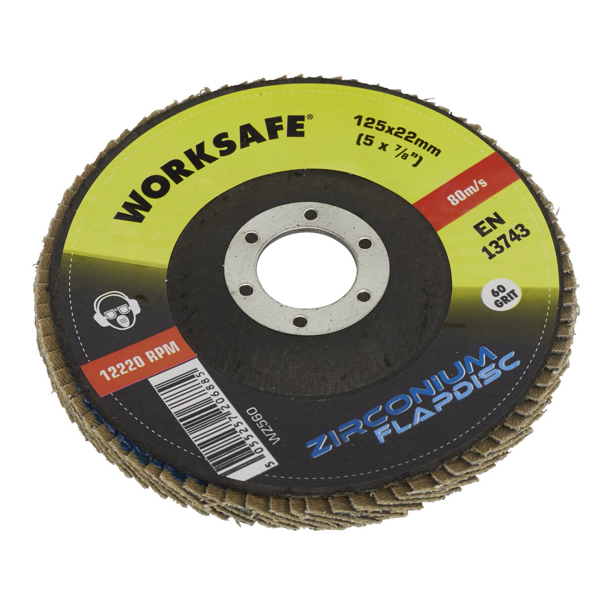 Zirconium Flap Disc Ø125mm 60Grit - Pack of 10