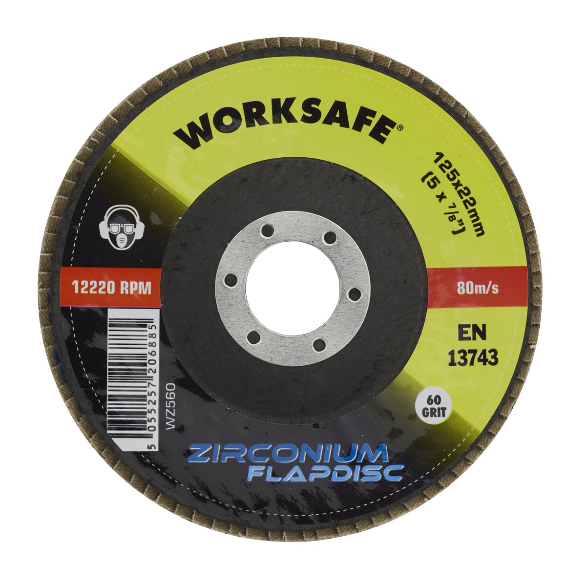 Zirconium Flap Disc Ø125mm 60Grit - Pack of 10