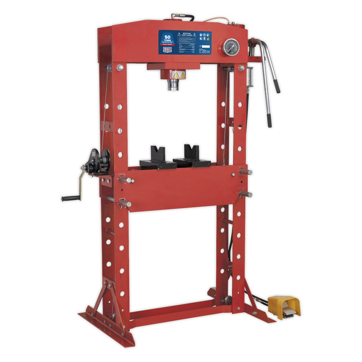 Air/Hydraulic Press 50tonne Floor Type with Foot Pedal