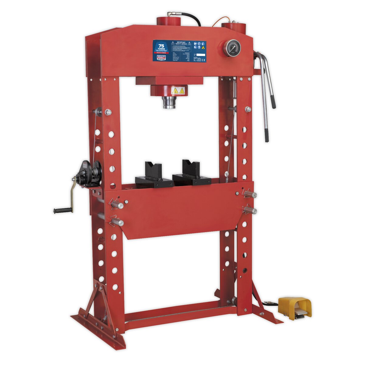 Air/Hydraulic Press 75tonne Floor Type with Foot Pedal