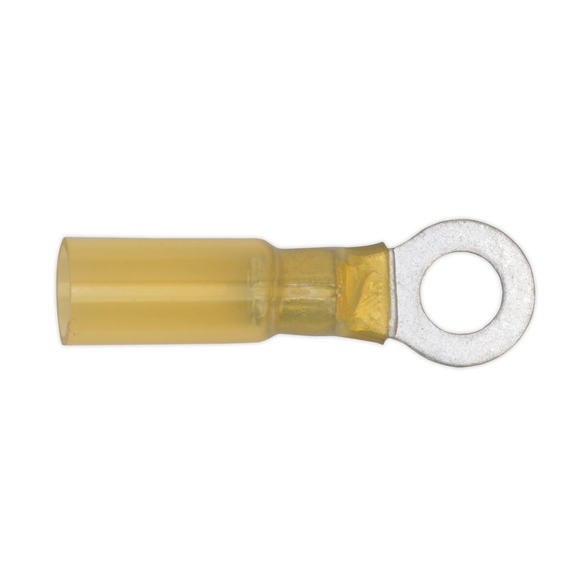 Heat Shrink Ring Terminal Ø6.4mm Yellow Pack of 25