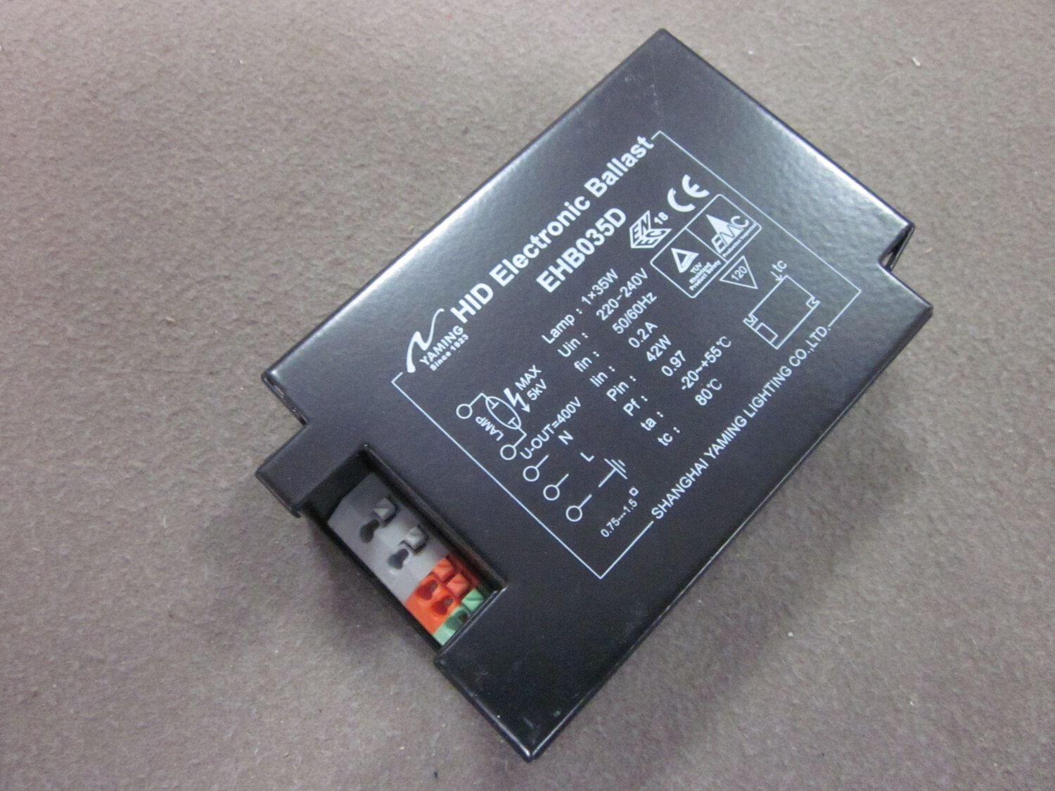 HID ELECTRONIC BALLAST EHB035D 1x35W