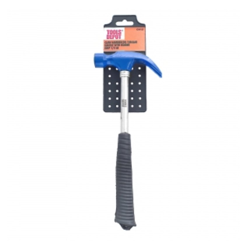 CLAW HAMMER TUBULAR HANDLE WITH RUBBER GRIP 1/2LB