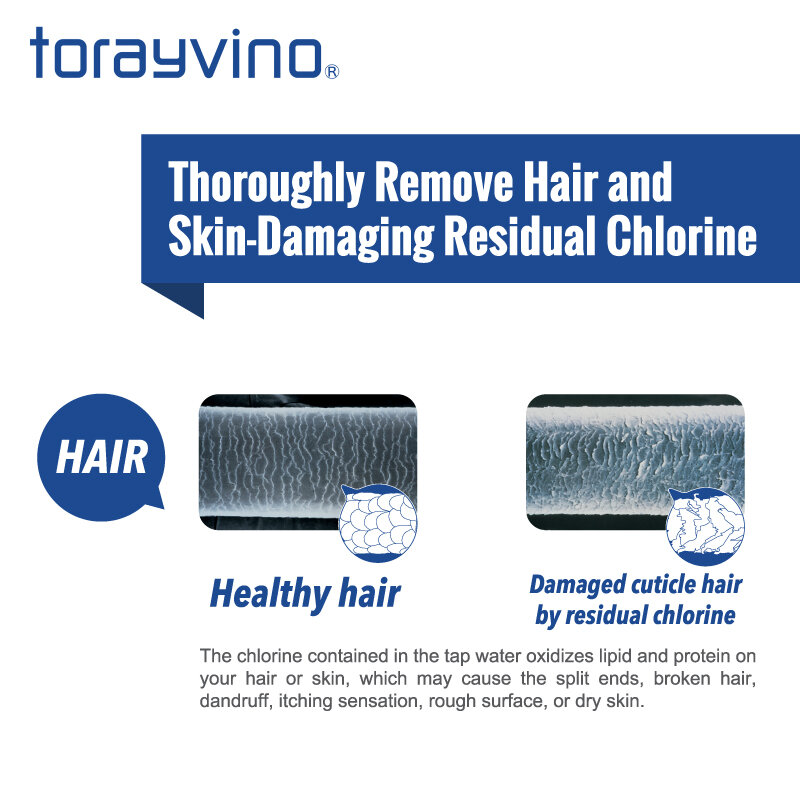 Torayvino Dechlorinating Shower Head (Blue)