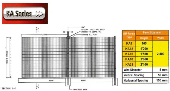 KM Security Fence - KA Series (KA15)