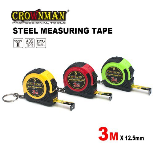 Crownman 3mx12.5mm Double Color ABS Case Steel Measuring Tape
