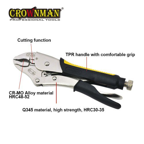 Crownman 7" Heavy Duty Grip Wrench with TRP Handle