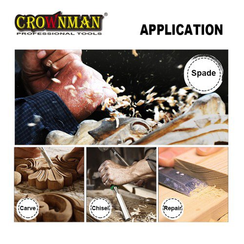 Crownman Firmer Chisel Set with Double Color TPR Handle