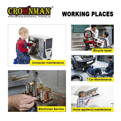 Crownman 3.0*75mm Screwdriver with Double Color TPR Handle