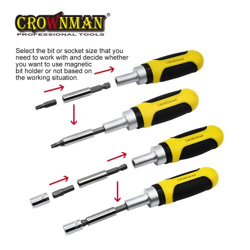 Crownman 41PCS Bits & Sockets Set