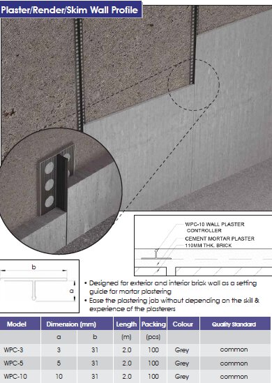 Plaster / Render / Skim Wall Profile- WPC-5