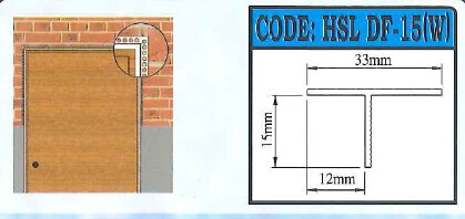 Door Frame  - T-Shape Profile-  DF15W