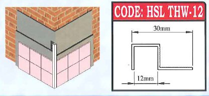 Corner Bead Square Edge Profile-THW12