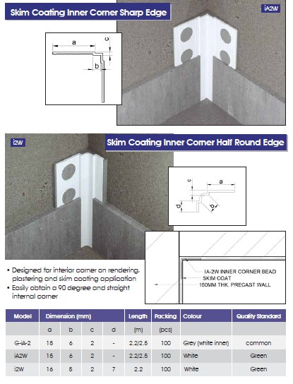 Skim Coating Inner Corner Sharp Edge  I-2(W)