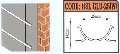 Groove Joint/  Half Round Groove Profile- GLU-25W
