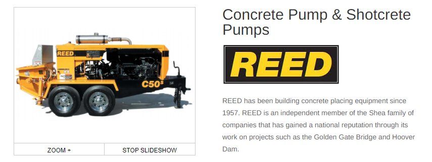 Reed Concrete And Shortcrete Pump ( A40 )- Rockmaster