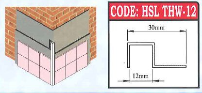 Corner Bead Square Edge Profile-THW12