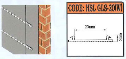 Corner Bead U-Groove Profile-GLS-20W