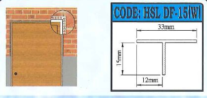 Door Frame  - T-Shape Profile-  DF15W
