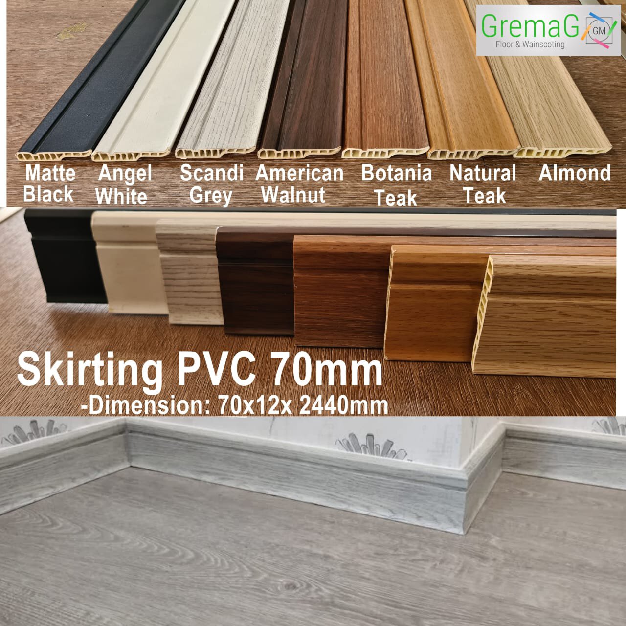 PVC Skirting 70mm