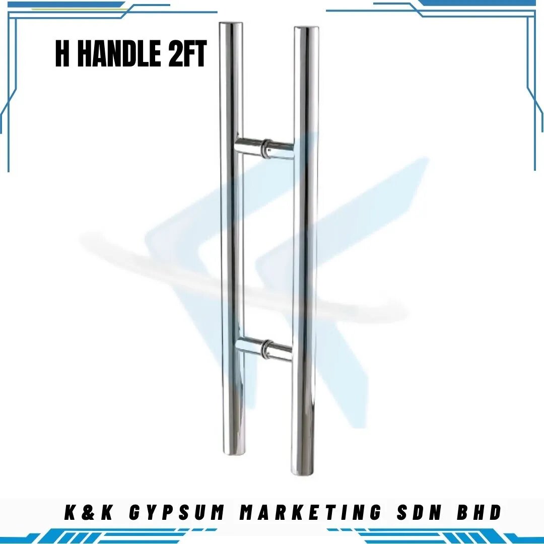CKS-633 STAINLESS STEEL GLASS DOOR HANDLE (POLISHED STAINLESS STEEL)