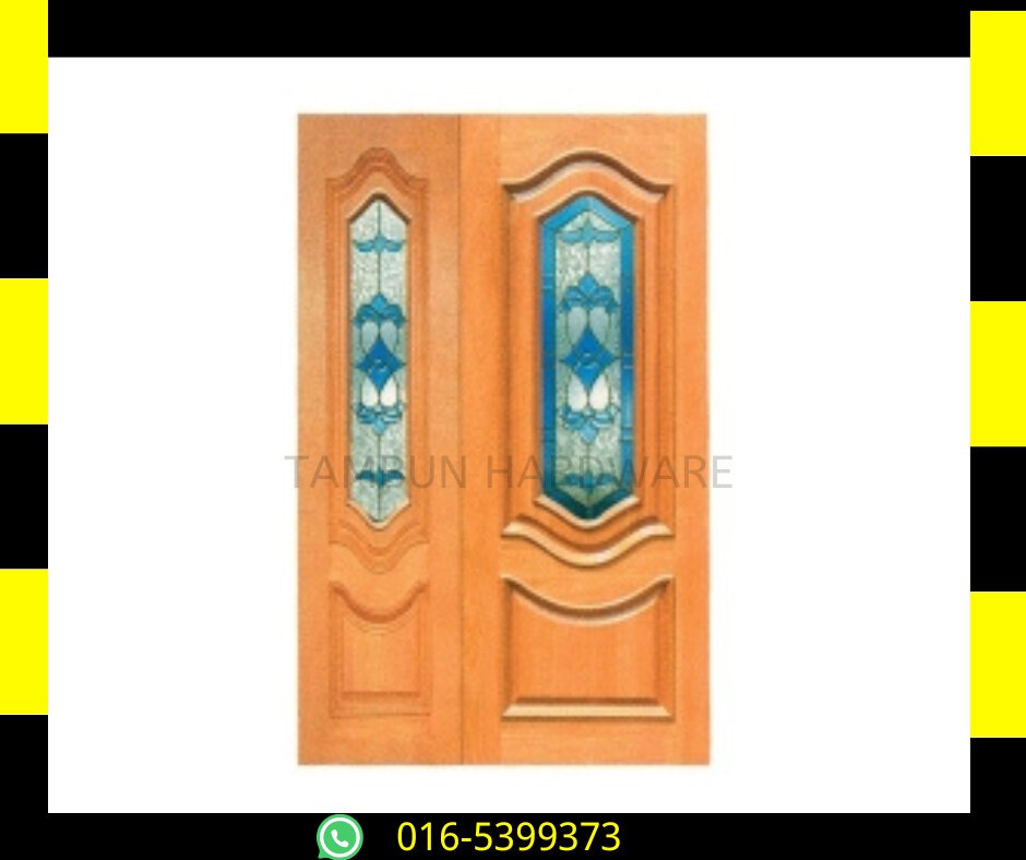 HIGH QUALITY TIMBER WOOD DOOR SOLID 2 DAUN