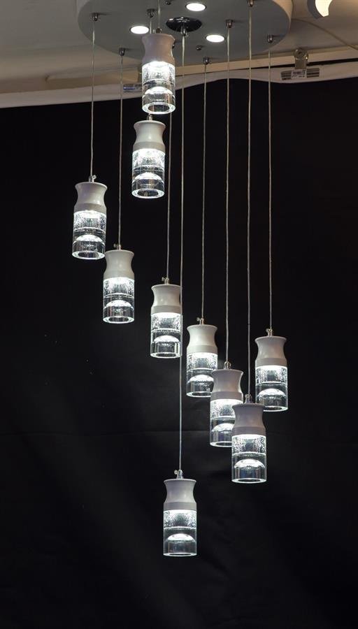 Modern Ceiling Lamp / Modern Chandelier with 10 Light Source (White) [P-67008/10]