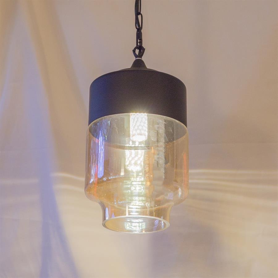 Ceiling Lamp with 1 Large Glass Shades (Black) [P.2474C]