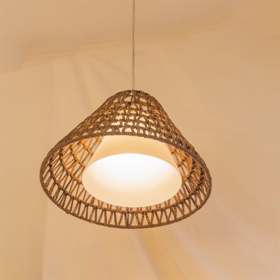 Resort Style Ceiling Lamp with Cone Netting Shades (Brown) [P.3180/1]