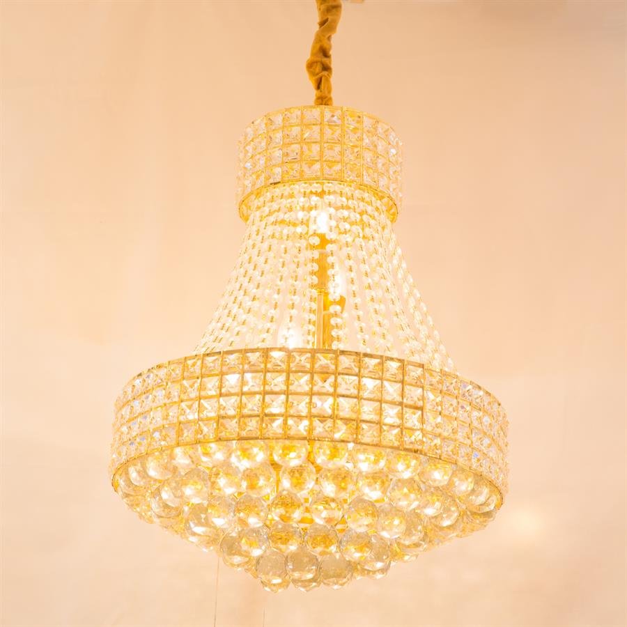 Classic Crystal Chandelier Ceiling Lamp with 11 Light (Gold) [P-9285/11]