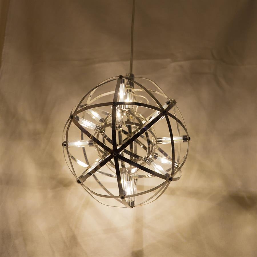 Modern Silver Netting Ceiling Lamp with 18 LED Lights (Silver) [P-2536/18/200]
