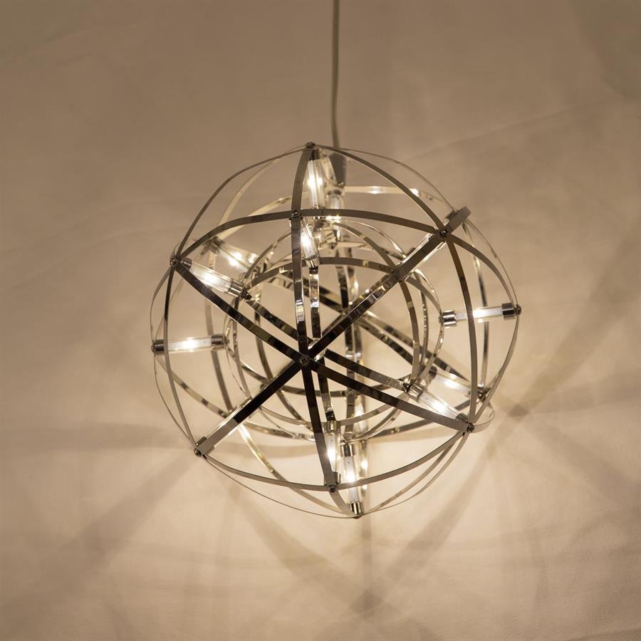 Modern Silver Netting Ceiling Lamp with 18 LED Lights (Silver) [P-2536/18/250]