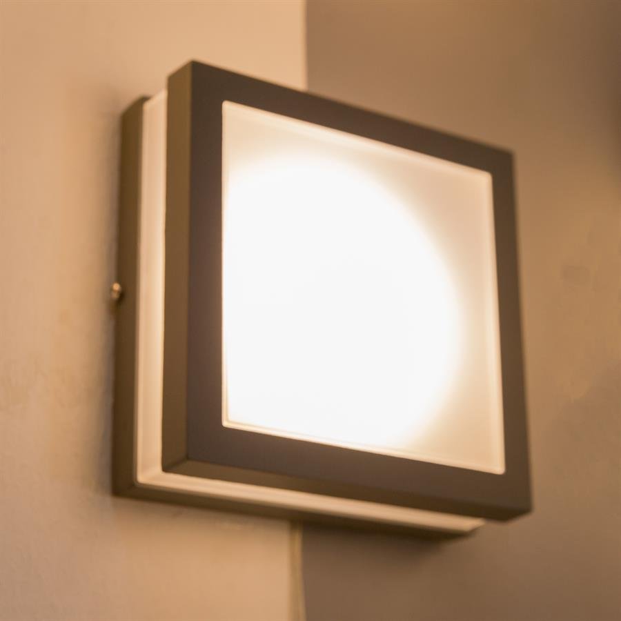 Garden Wall Lamp with Steel & Glass Structure (Black, White) [G-W2209D-12W]