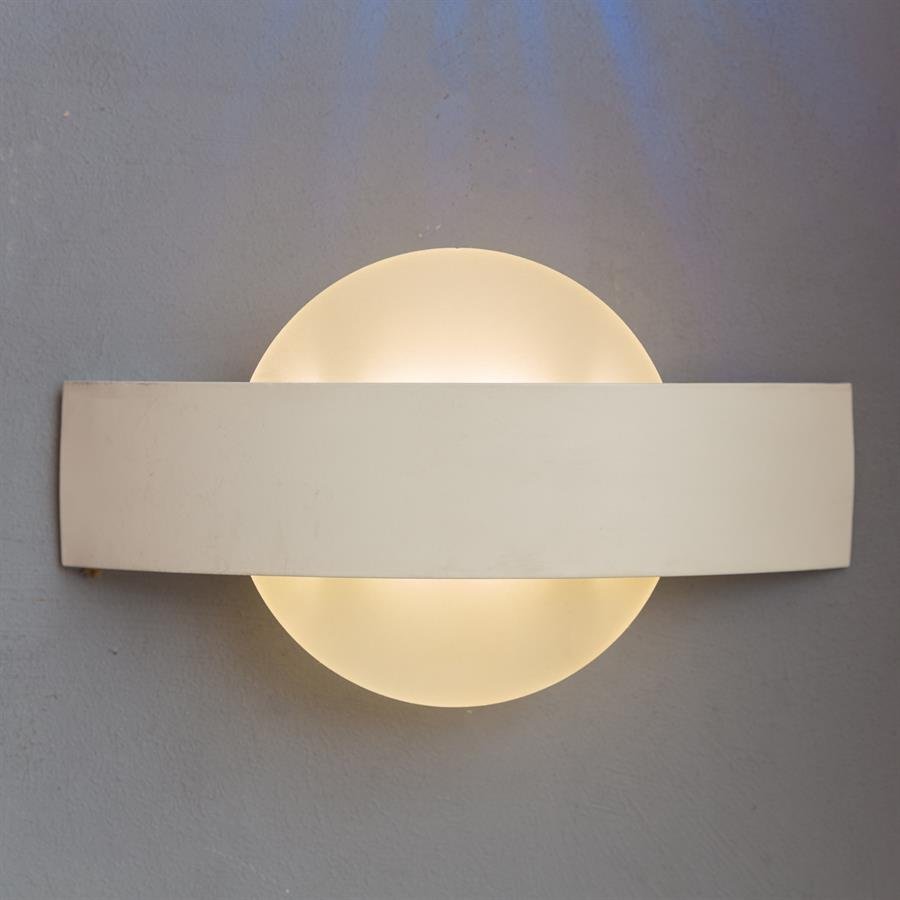 Designer Wall Lamp with Round Plate Shade (White) [W-6017/6W]