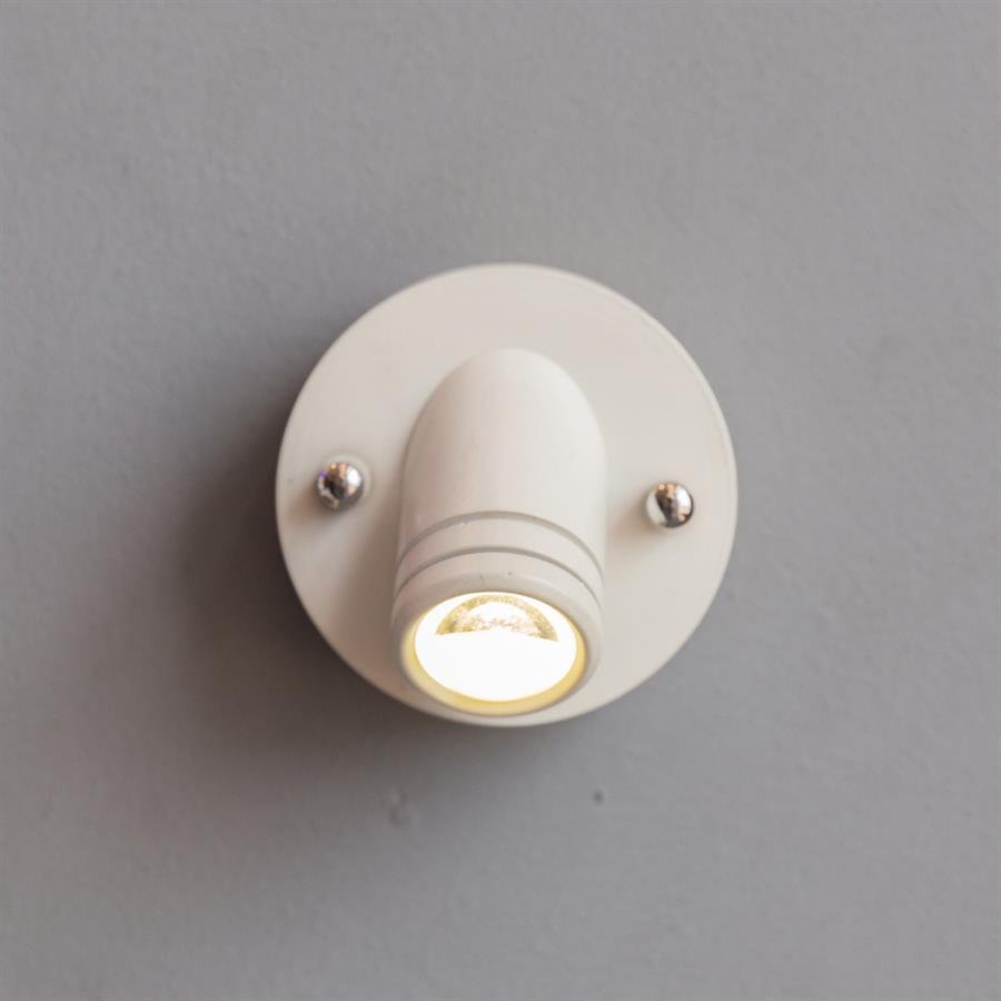 Weatherproof Wall Lamp with 45 Degree Down Light and Steel Structure (White) [W-6628/3W]