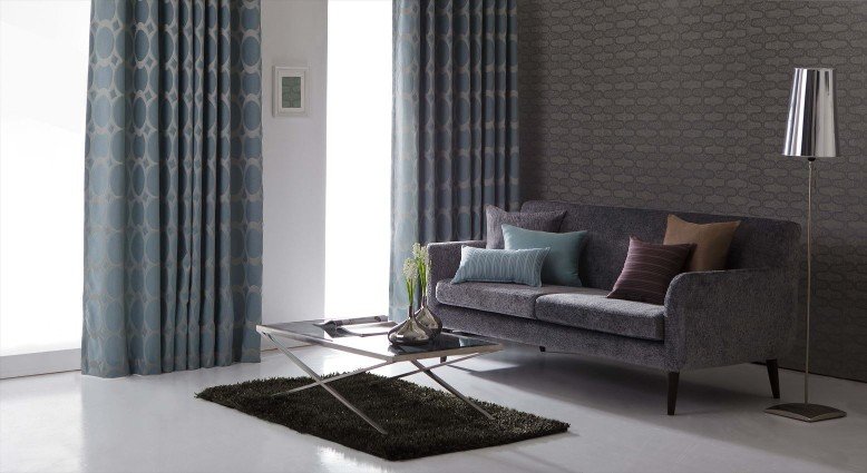 lattice Print Thermal Insulated Blackout Curtains