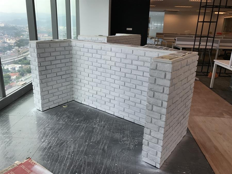 Pure White London Brick Wall Panel
