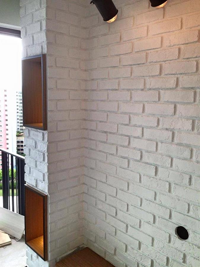 Pure White Village Brick Wall Panel