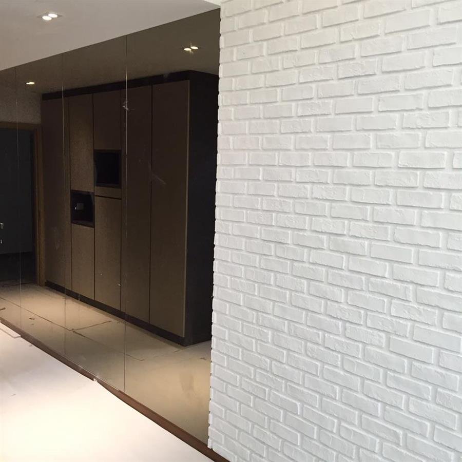 Pure White London Brick Wall Panel