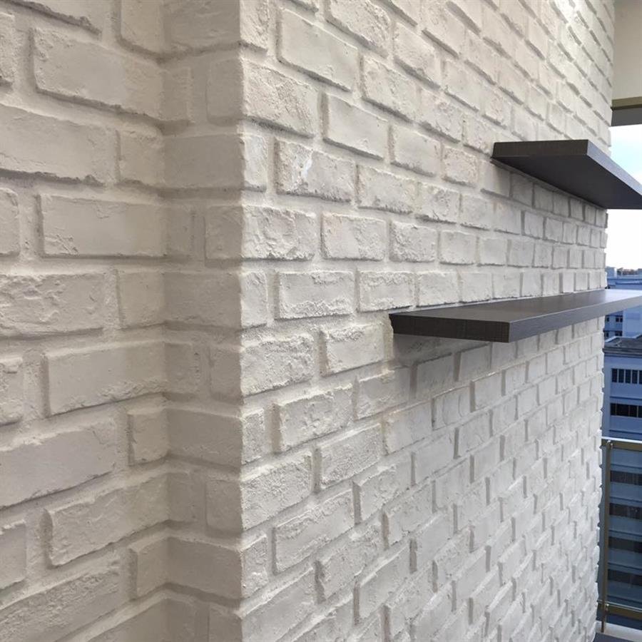 Pure White London Brick Wall Panel