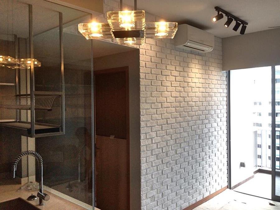 Pure White London Brick Wall Panel