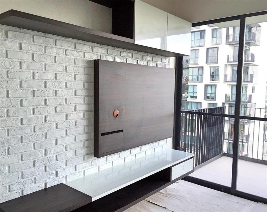 Pure White London Brick Wall Panel