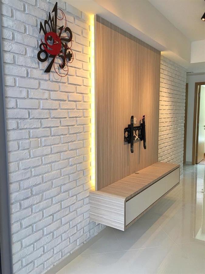 Pure White London Brick Wall Panel